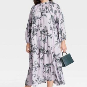 A New Day Long Sleeve Tiered Dress